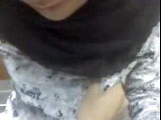 malaysian hijab girl boob press